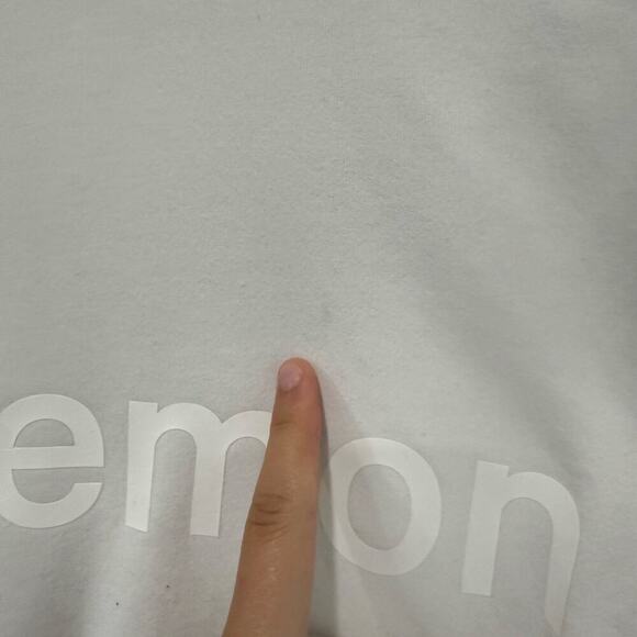 Lululemon Perfectly Oversized Graphic Crewneck Spellout White Size 4 - Picture 3 of 6